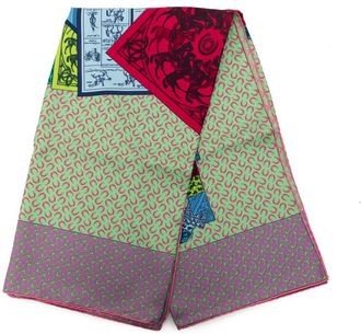 Herm&egrave;s Pre-owned Hermes A Cheval Sur Mon Carre Silk Scarf Ladies 3P2DYU4PUBG5AHR3