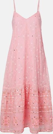 Juliet Dunn Embellished cotton midi dress