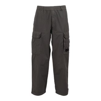 C.P. Company Straight Trousers, male, Gray, Size: S Cargo Lens Trousers