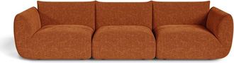 Sia Home Sof&aacute; modular 5 plazas terciopelo de chenilla terracota