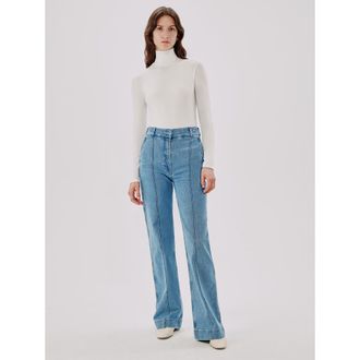 Another Tomorrow TURTLENECK BODYSUIT in White at Nordstrom, Size X-Small It