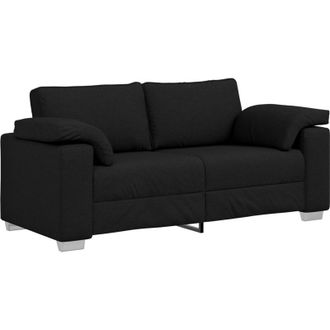 vidaXL Sof&aacute; Con Coj&iacute;n Negro 180 X 77 X 82 Cm Tela Vidaxl