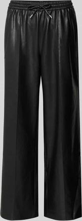 Zero Straight Fit Stoffhose in Leder-Optik in Black, Gr&ouml;&szlig;e 36