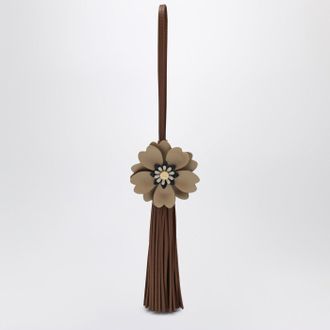 Miu Miu Cognac-colored nappa trick with flower detail