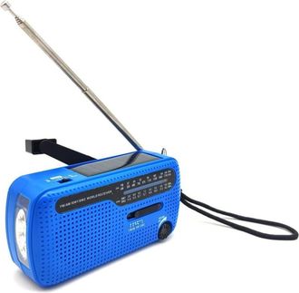 OEM Radio De Emergencia Solar Con Dinamo Multifuncional - Radio Am/fm - Linterna - Receptor Universal - Varios Colores (azul)