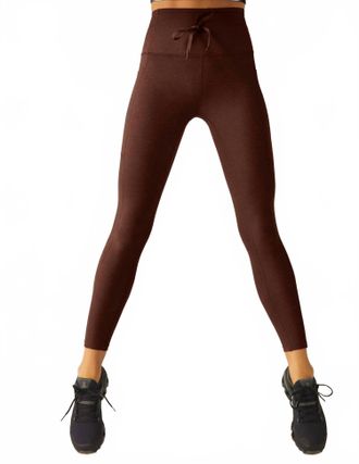 Beyond Yoga Spacedye Go Pocket Midi Legging In Chocolate Heather