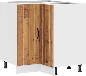 vidaXL Vidaxl - Kitchen Corner Base Cabinet Lucca Old Wood Engineered Wood