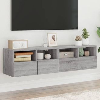 vidaXL Vidaxl - Muebles De Pared Para Tv 2 Uds Madera Gris Sonoma 60x30x30 Cm