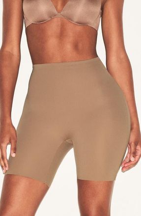 SKIMS Hip Enhancing Mid Thigh Padded Shorts in Sienna at Nordstrom, Size Xx-Small