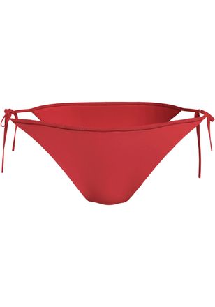 Tommy Hilfiger Bikini-Hose CHEEKY STRING SIDE TIE (EXT SZ), Damen, Gr. XL (42/44), N-Gr, rot (hot heat), Polyamid, TOMMY HILFIGER SWIMWEAR, unifarben, Badehosen Biki
