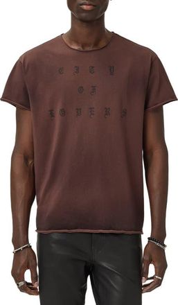 John Varvatos City of Lovers Graphic T-Shirt in Merlot at Nordstrom, Size Xx-Large