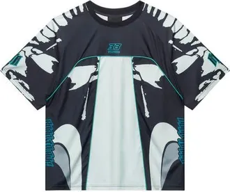 Rta Soren Bike Graphic T-Shirt in Black Light Teal Racing at Nordstrom, Size Xxx-Large