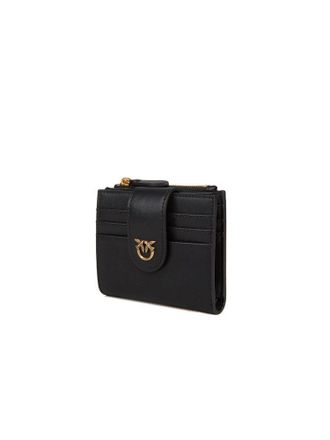 Pinko Calf Silk Wallet - Black