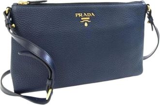 Prada Pre-owned Cross Body Bags, female, Blue, Size: ONE SIZE Pre-owned Vintage Cross Body Bag