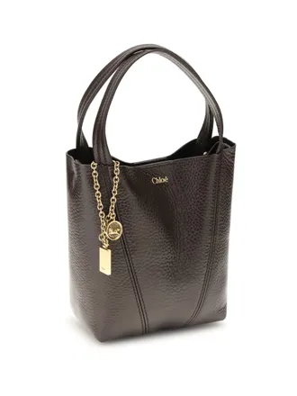 Chlo&eacute; Womens Spin Shoulder Bag Kohl Brown Calf Leather Bos Taurus