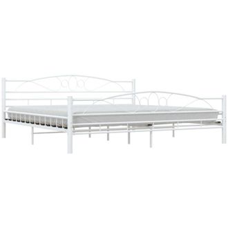 vidaXL Estructura de cama sin colchón metal blanco 200x200 cm Vidaxl