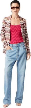 Missoni Single-breasted Blazer In Cotton And Zigzag Viscose in Multicoloured at Nordstrom, Size 38 It