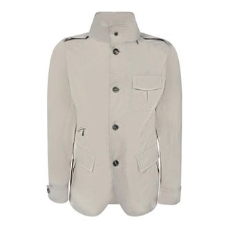 Moorer Crinkle-effect Nylon Coat - male - Moorer - Light Jackets - Beige - 2XL - Jackets