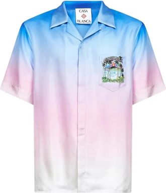 Casablanca Volcano Gradient Short Sleeve Shirt - Heren - Korte mouwen Overhemden - Veelkleurig - M - Overhemden