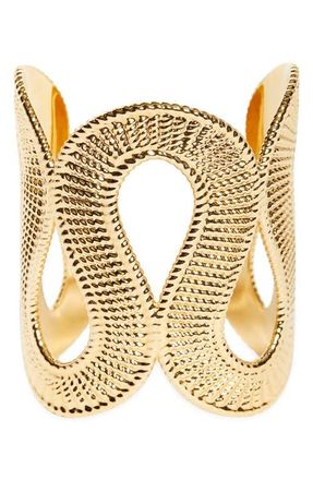Carolina Herrera Geometric Cuff Bracelet in Gold at Nordstrom