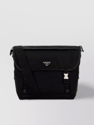 Prada nylon crossbody bag with adjustable strap and front flap