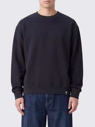 Palm Angels Felpa girocollo in cotone con logo a contrasto e spalle cadute