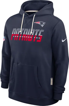 Nike New England Patriots Sideline Standard Issue Nike Mens Dri-FIT NFL Pullover Hoodie in Blue | 03AZ41S8K-SX8