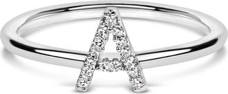 House of Brilliance 10K Gold Diamond Accent Initial A-Z Ring
