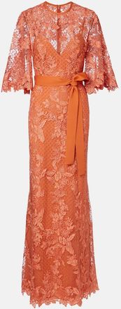 Elie Saab Embroidered lace and tulle gown