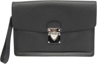 Louis Vuitton Pre-owned Veraiya Clutch - Heren - Vintage Clutch - Zwart - ONE Size - Leer - Vintage