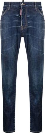 Dsquared2 Icon Katoenen Sweatshirt - Heren - Slim Fit Jeans - Blauw - XS - Katoen - Jeans