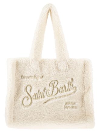 MC2 Saint Barth Colette Teddy Sherpa handtas met logo