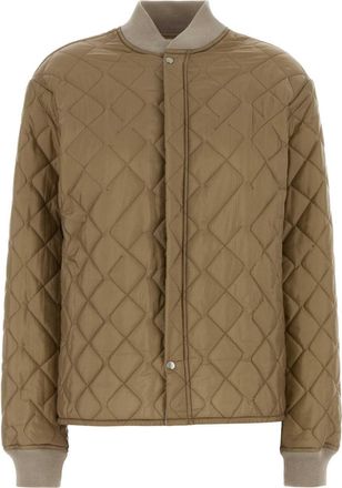 Maison Margiela Womens Beige Nylon Bomber Jacket - Sage Green - Size Medium