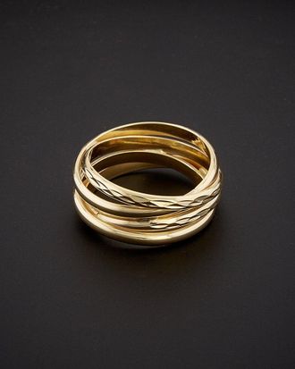 Italian Gold, Inc 14K Italian Gold Polished & Diamond Cut Coil Ring