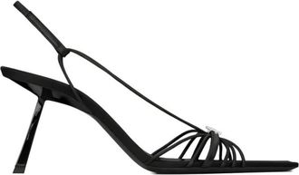 Saint Laurent Schoenen, Dames, Zwart, 38 EU, Leer, Jerry Sandalen
