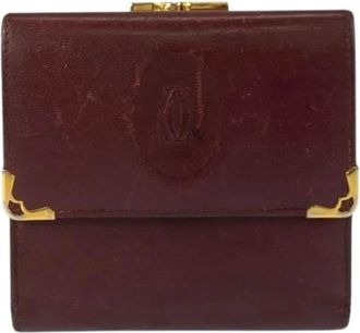 Cartier Pre-owned Wallets, female, Red, Size: ONE SIZE Pre-owned Leather Wallet