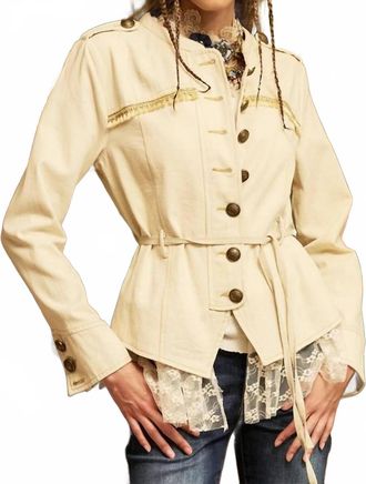 Aratta Deziree Jacket In Beige/multi
