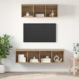 vidaXL Vidaxl - Juego De Muebles De Tv 2 Pcs Roble Artisan 37 X 37 X 142.5 Cm