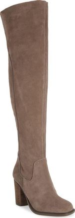 Kelsi Dagger Logan Over the Knee Boot in Warm Grey Suede at Nordstrom, Size 5.5