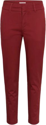 Part Two Cropped Broeken - Dames - Vrijetijds broeken - Rood - L - Katoen - Broeken