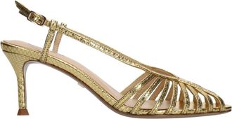 Lola Cruz Schoenen, Dames, Geel, 39 EU, Leer, Diana Heel Sandalen 65