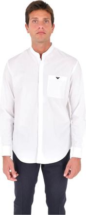 Emporio Armani Heren, Overhemden, Wit, Maat: M
