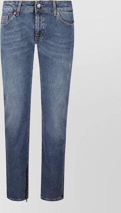 7 For All Mankind mid-rise skinny jeans