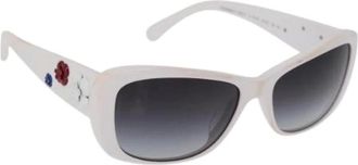 Chanel Pre-owned Accessories, female, White, Size: ONE SIZE Pre-owned Vintage Sunglasses