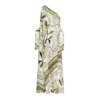 Tory Burch Tory Burch, Maxi Dresses, female, White, Size: S One-shoulder Dress