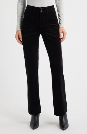 Wit & Wisdom Madison High Waist Bootcut Corduroy Pants in Black at Nordstrom Rack, Size 8
