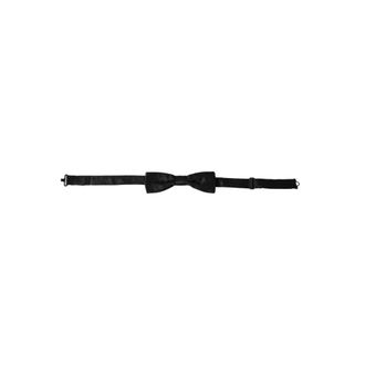 Dolce & Gabbana Bowties, male, Black, Size: ONE SIZE Silk Patterned Adjustable Neck Bow Tie