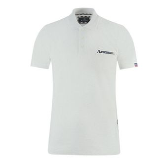 Aquascutum Heren Polo Shirt met Dooslogo (Wit)
