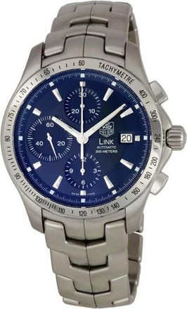 Tag Heuer Pre-owned Tag Heuer Link Chronograph Blue Dial Mens Watch CJF2114.BA0594