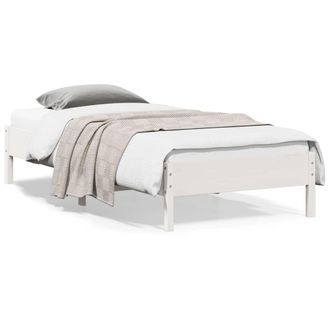Berkfield Home Bed Frame without Mattress White 100x200 cm Solid Wood Pine